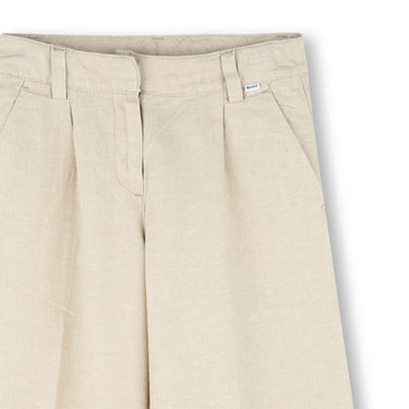 BOSS pantalon para niña y adolescente color beige